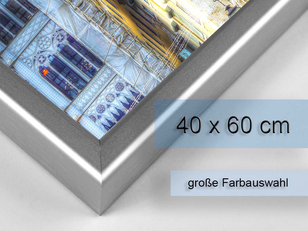 Seitenansicht eines picturelight romance Leuchtrahmens mit Mustermotiv